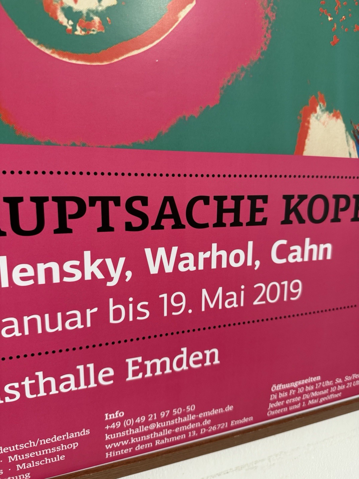 Authentic Andy Warhol Marilyn Monroe 2019 Exhibition Poster From Europe Show