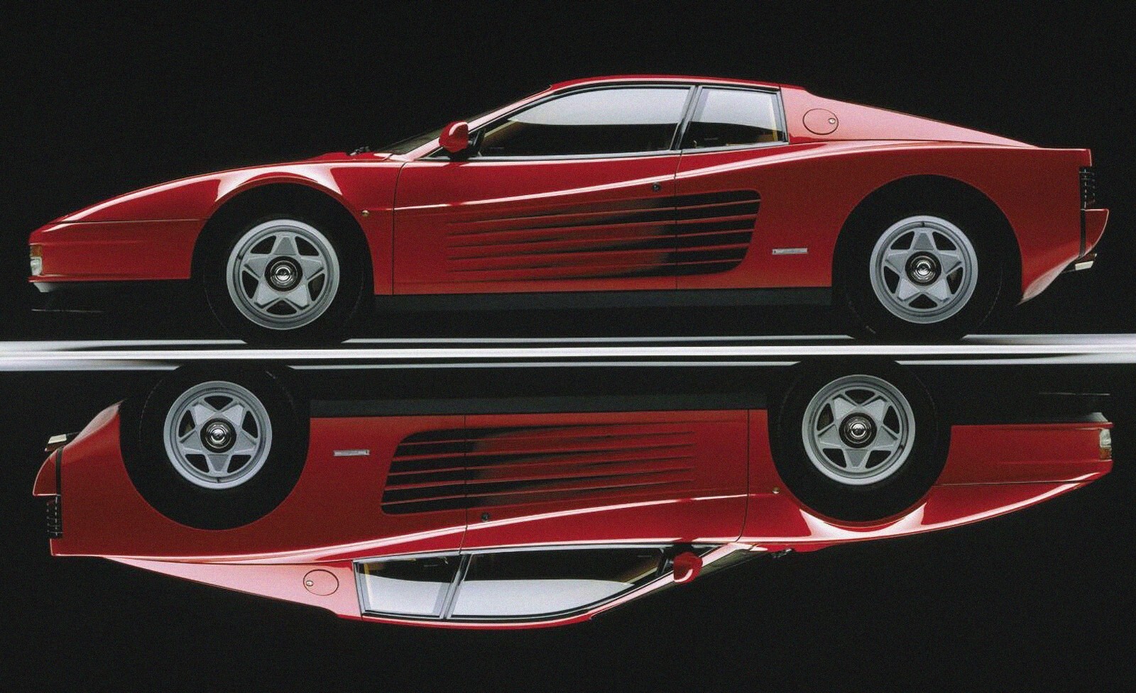 Ferrari Testarossa lamborghini 80s audio ad reprint retro style poster 11×18