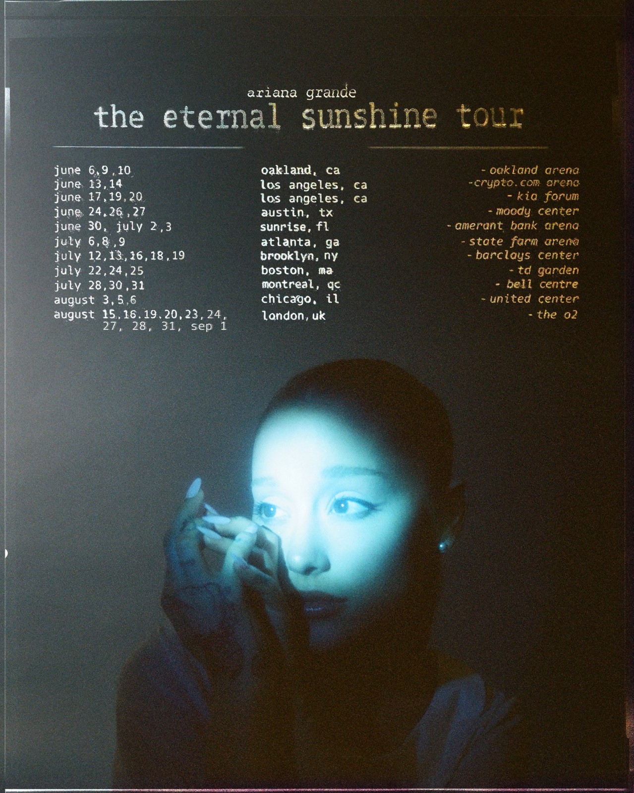Ariana Grande Kicks Off Eternal Sunshine Tour in Oakland Tonight Poster