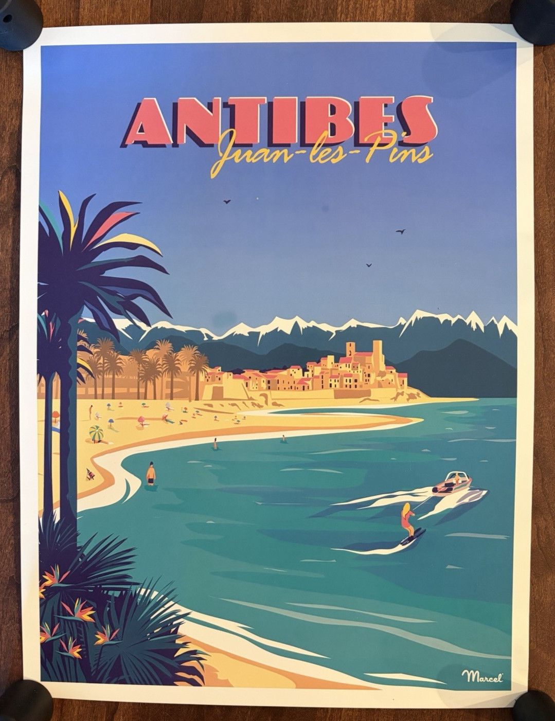 ANTIBES Poster 11 7/8″ x 15 3/4″ on card stock VG condition w/ 3/8″ white border