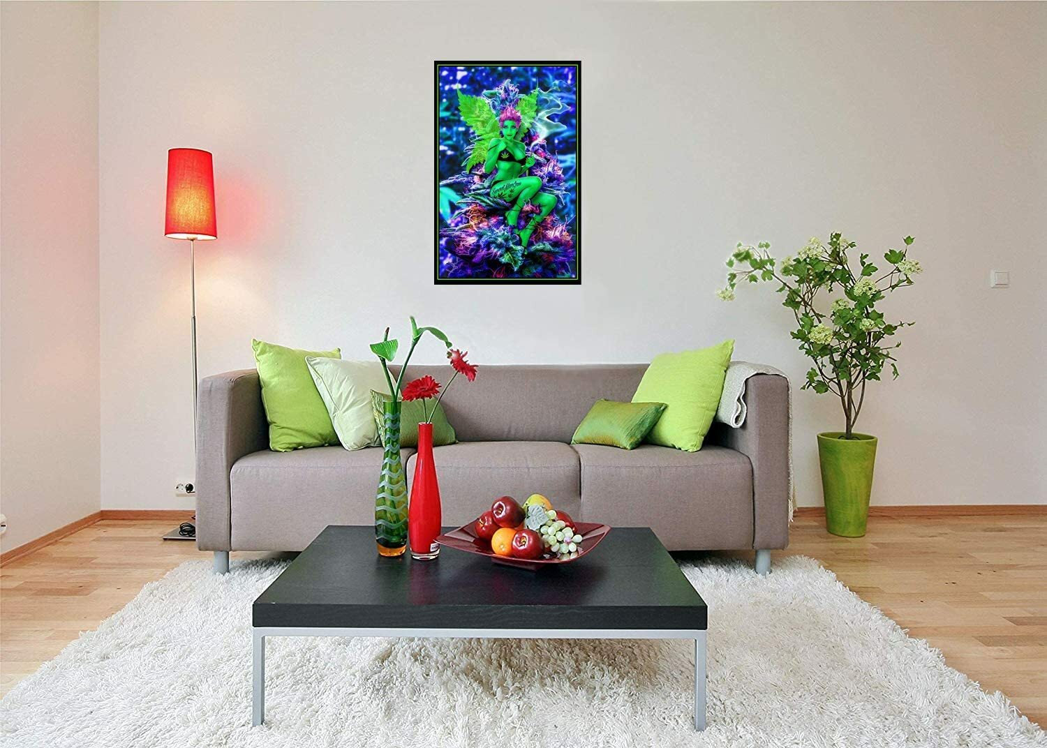 Weed Fairy Non-Flocked Blacklight Poster 24×36 inches