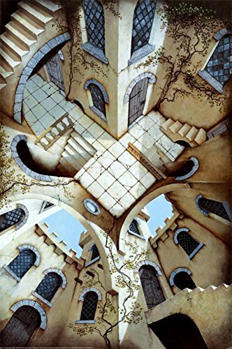 The Courtyard – Fantasy Poster by Irvine Peacock 24×36
