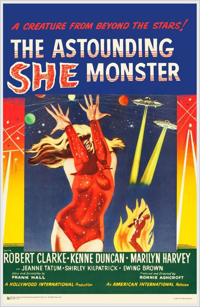 The Astounding She Monster Creature from Beyond Poster 11.5″ x 17.5″ – Laminated