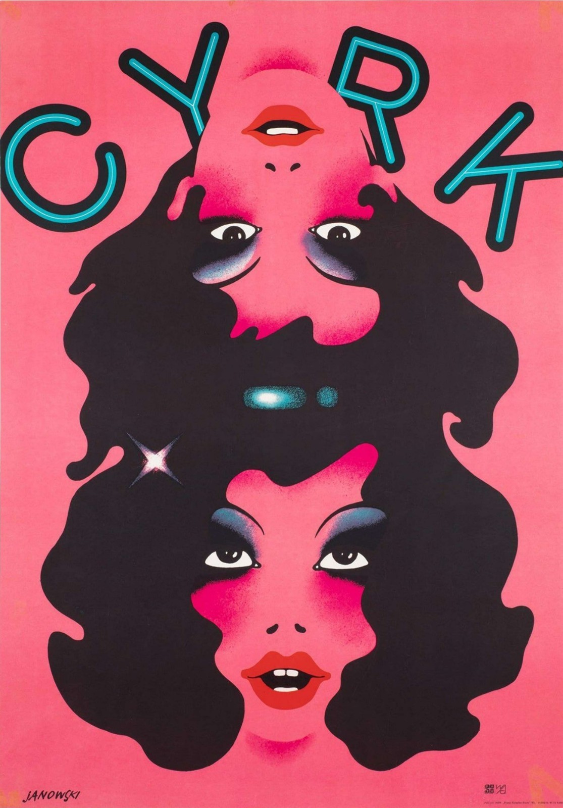 Surreal Dual Face Performer CYRK Poster 24×36 Psychedelic Circus Poster