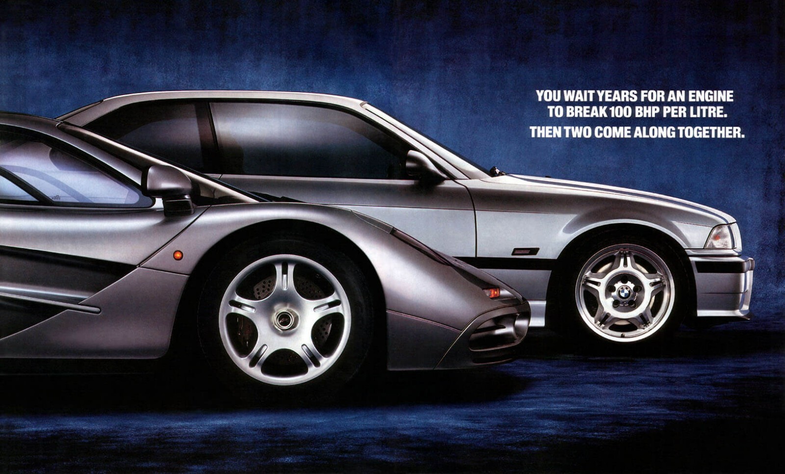 BMW Mclaren F1 Engine Ad Poster 22×13 The Ultimate Driving Machine Fastest Car