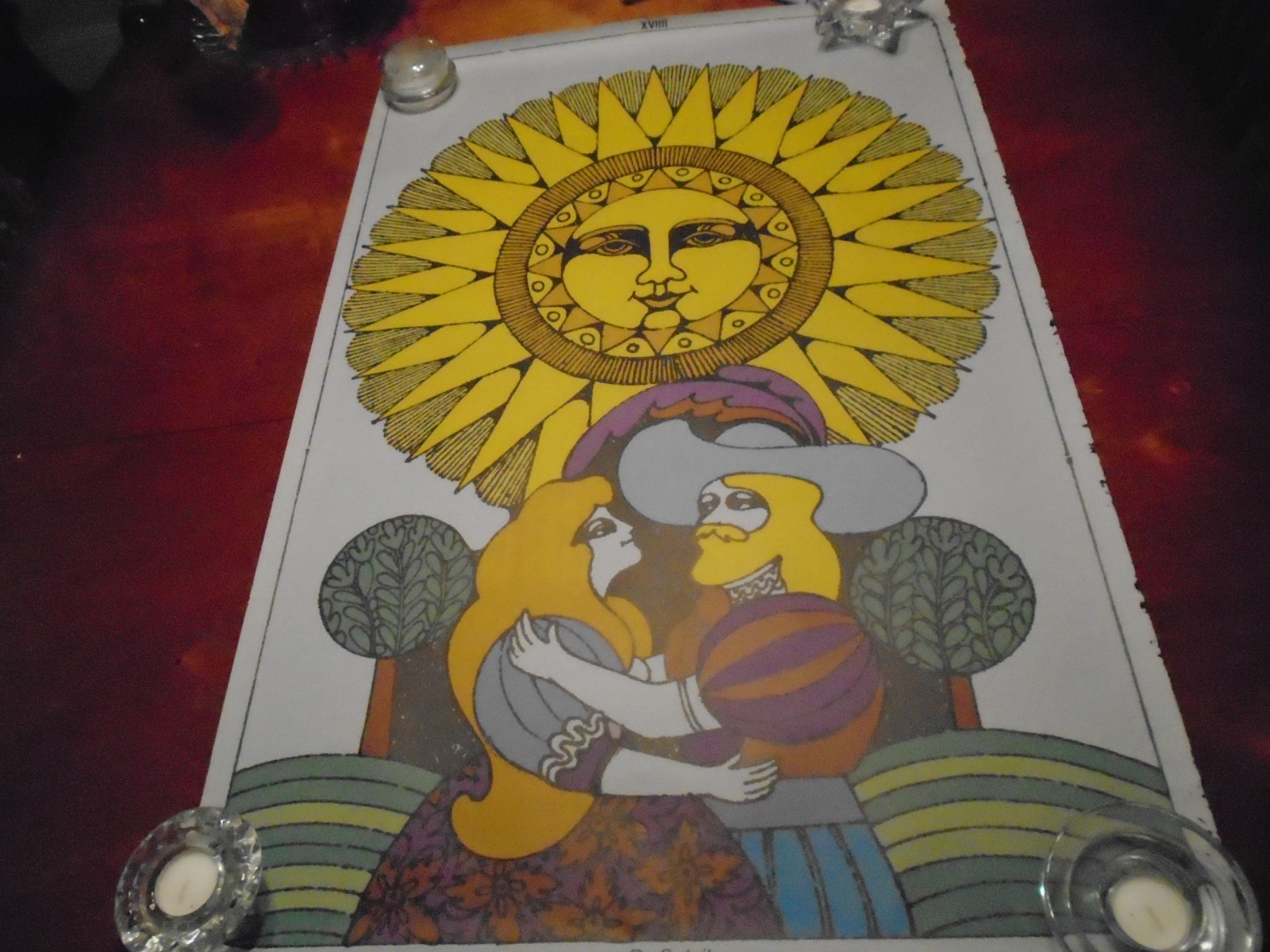 Le Soleil Sun Tarot Poster 1969 Ron Rae