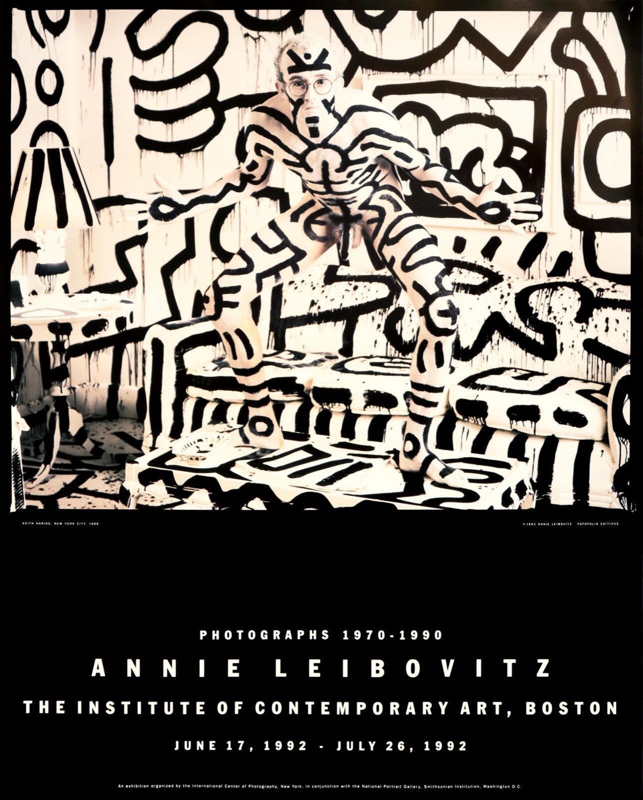 1994 American Exhibition Poster, Annie Liebovitz (Photograph of Keith Haring)