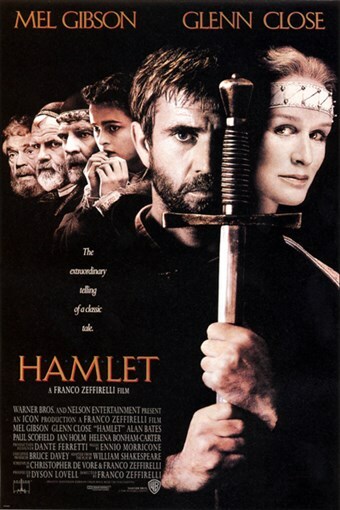 MEL GIBSON glenn close HAMLET MOVIE POSTER shakespearian TRAGEDY 20×30 great