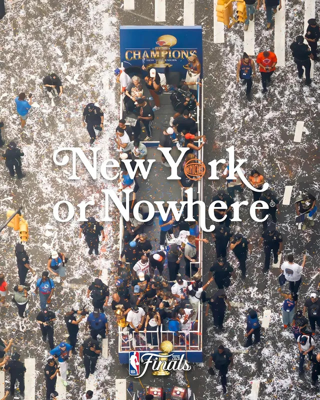 New York Knicks 2026 NBA Champions Poster, New York Or Nowhere Parade