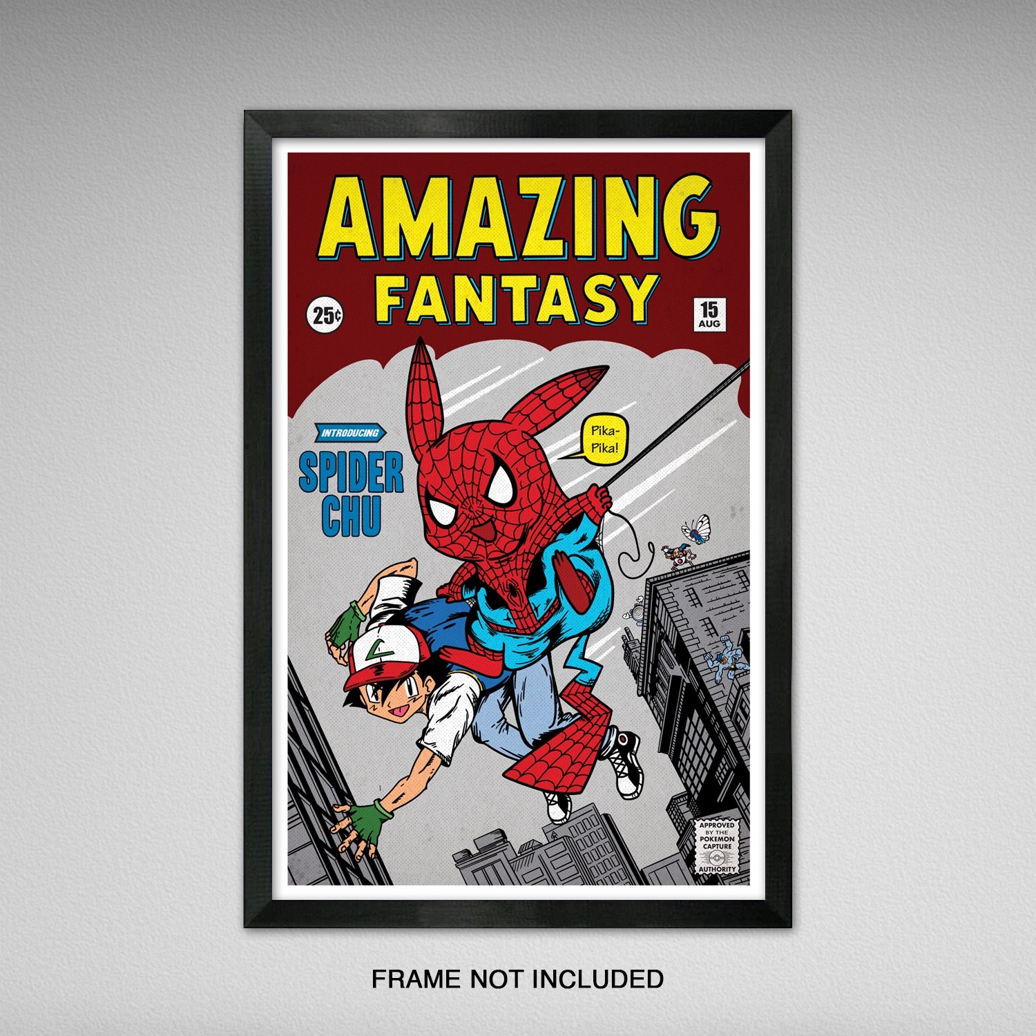 Amazing Fantasy – Spider-chu – Parody Comic Cover Style Print – 11×17 inches