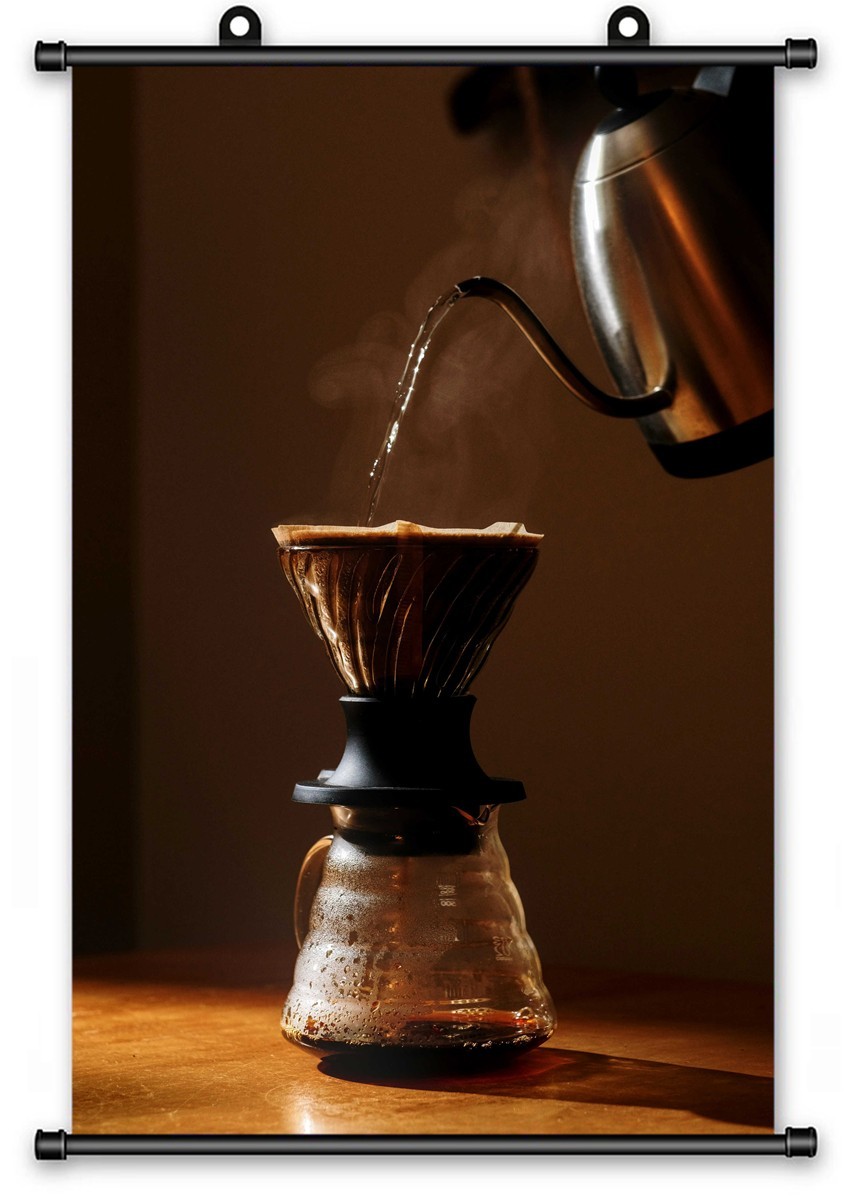 Canvas Scroll Poster Decor Coffee Beans Hanging Wall Painting 24″ x 36″ Inch C14