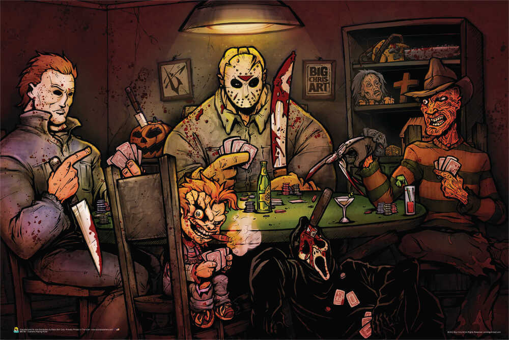 Slashers Playing Poker by Big Chris Poster – 36″ x 24″
