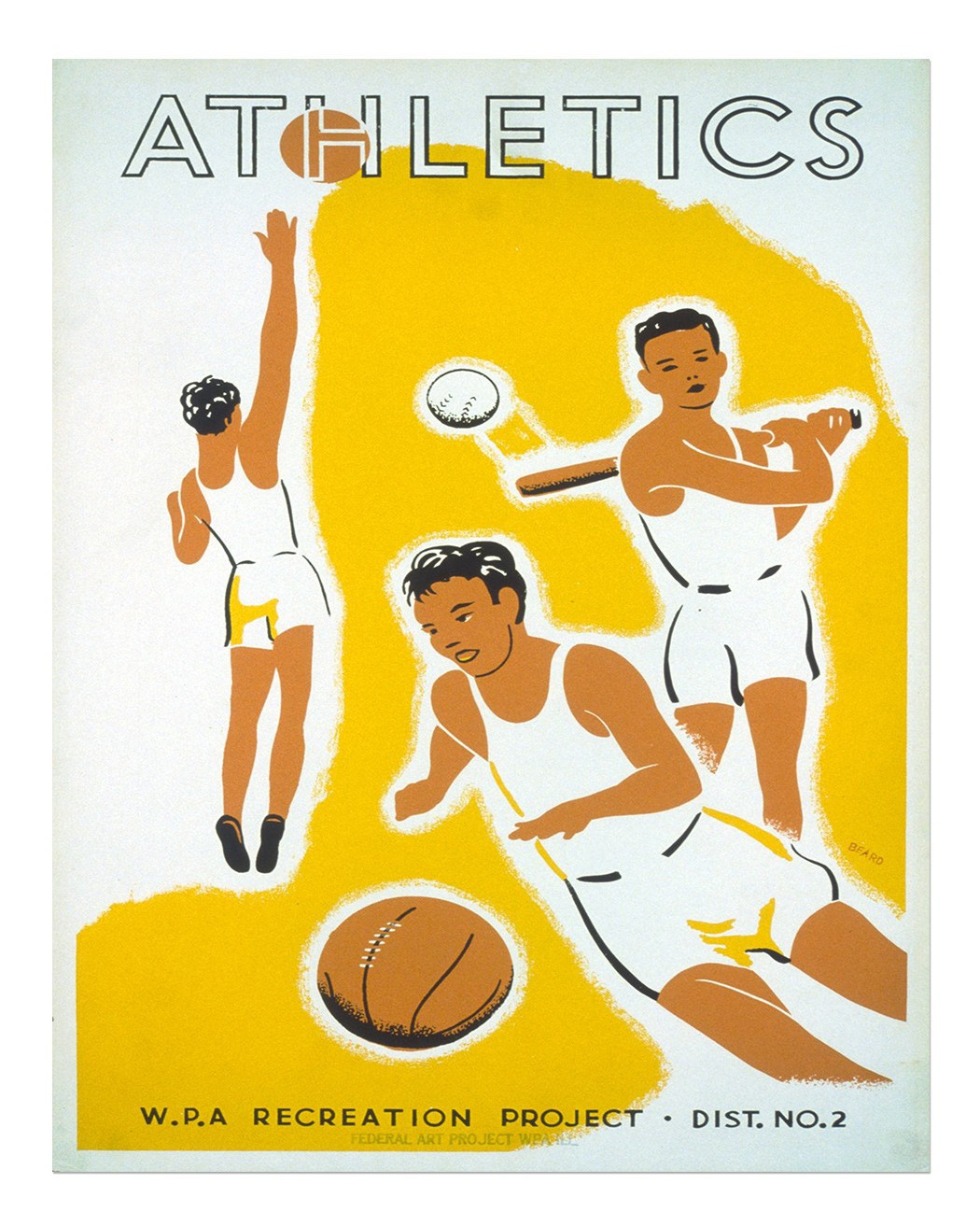 Vintage Athletics Poster Wall Art – WPA Recreation Project Home Decor