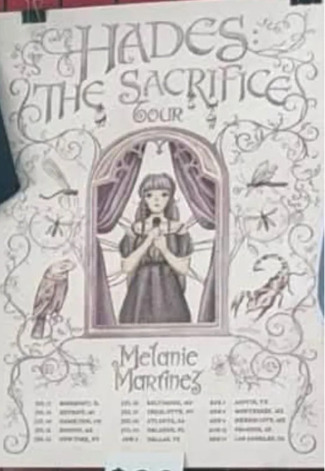 Melanie Martinez Hades The Sacrifices Tour Poster Concert Merch