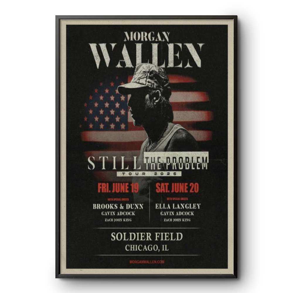 NEW Morgan Wallen Chicago, IL June 19 + 20 2026 2026 Soldier Field POSTER