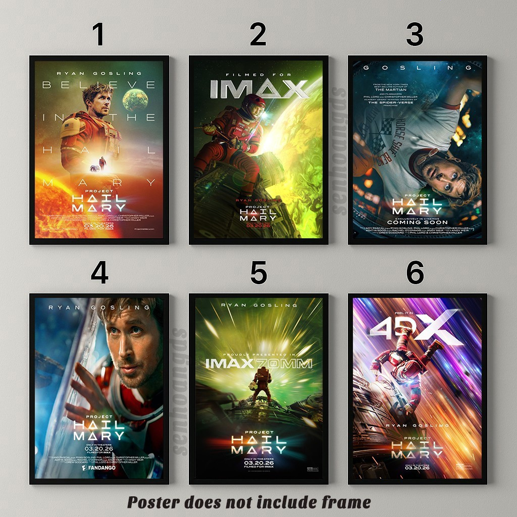 Project Hail Mary 2026 Ryan Gosling Sci Fi Movie Poster Wall Art
