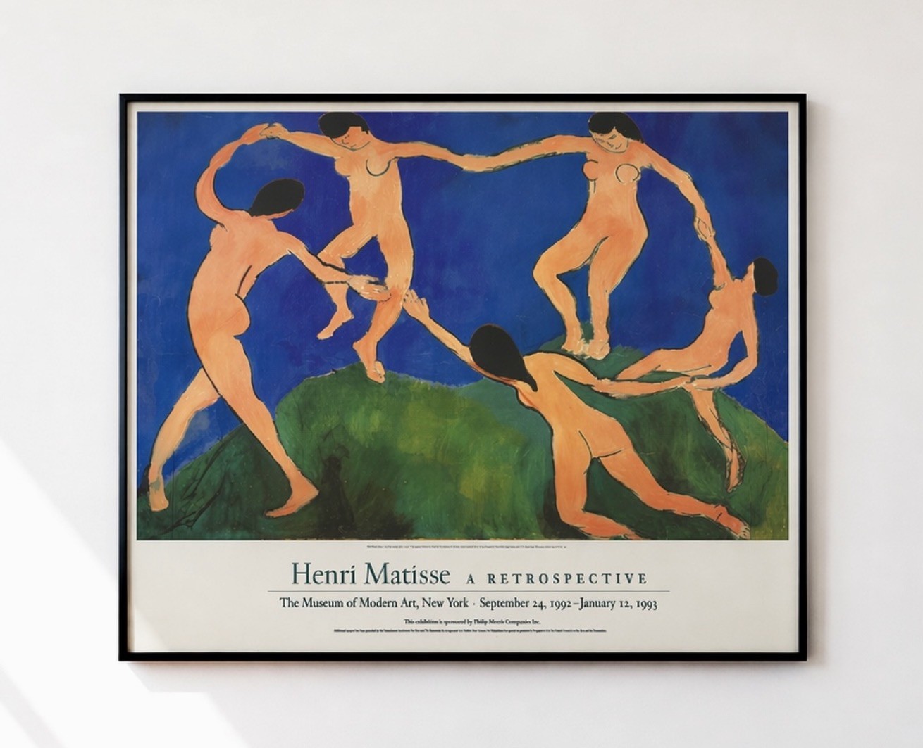 Large Vintage 1992 MoMA Matisse Exhibition Print, Framed Excellent Condition