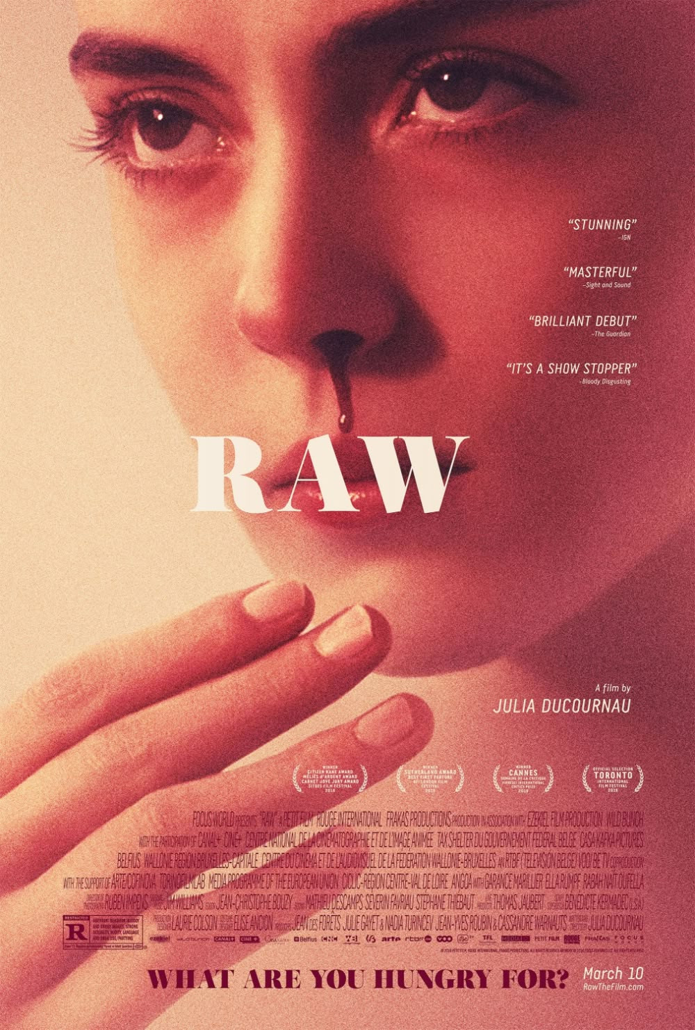 Raw (2016) Minimal Portrait Horror Poster