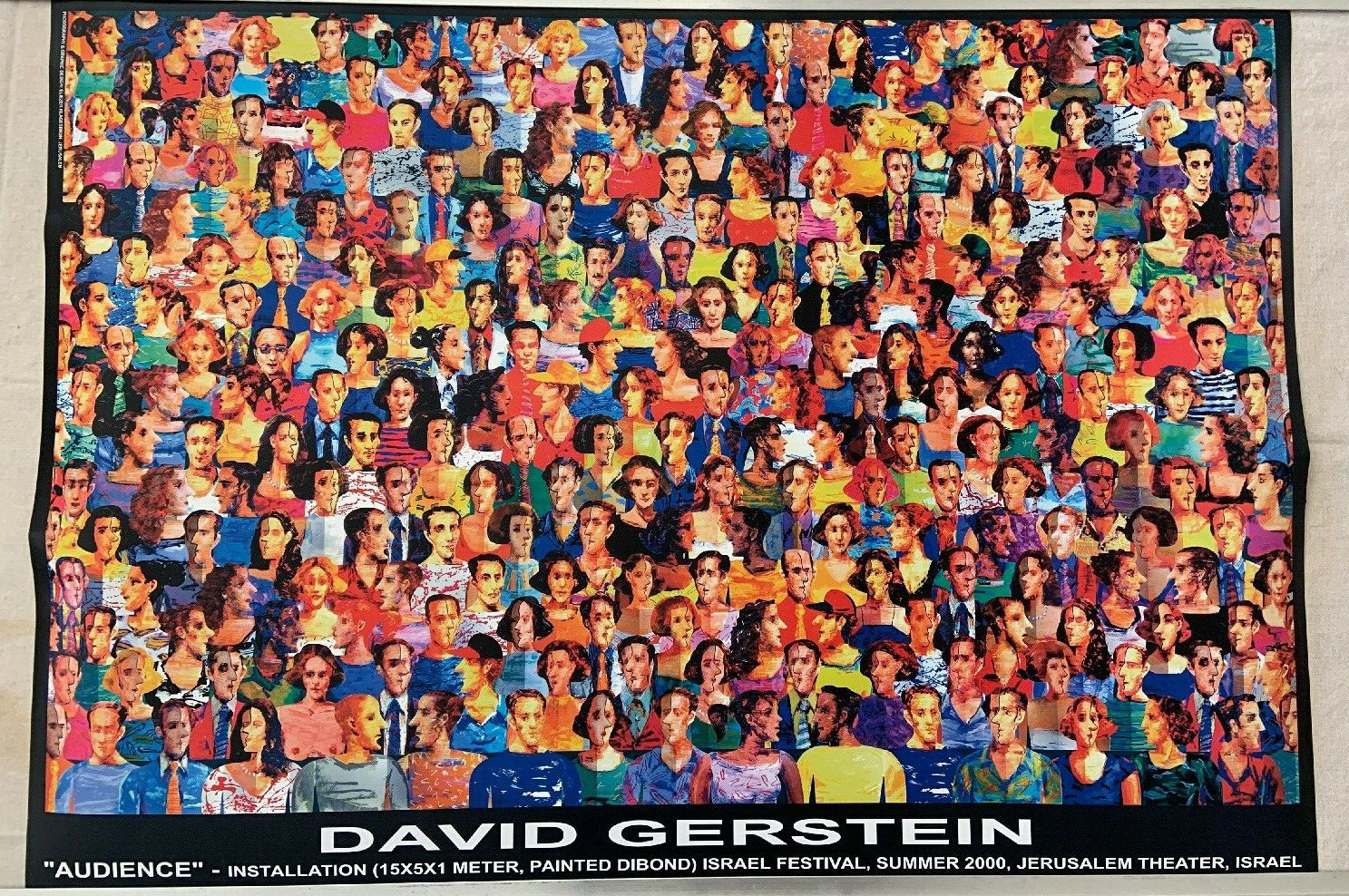 David Gerstein Art Poster Audience Eliezer Klagsbrun 2000 26.75 x 37.75
