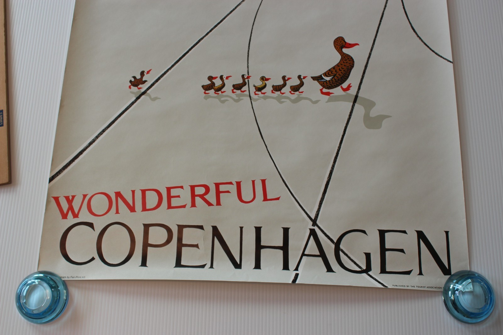 Vintage reproduction Wonderful Copenhagen travel poster 1970s Vigo Vagnby