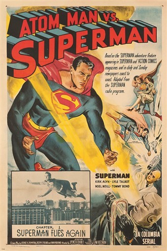 VINTAGE SUPERMAN COMIC POSTER caped crusader super hero RARE FIND 24X36 hot