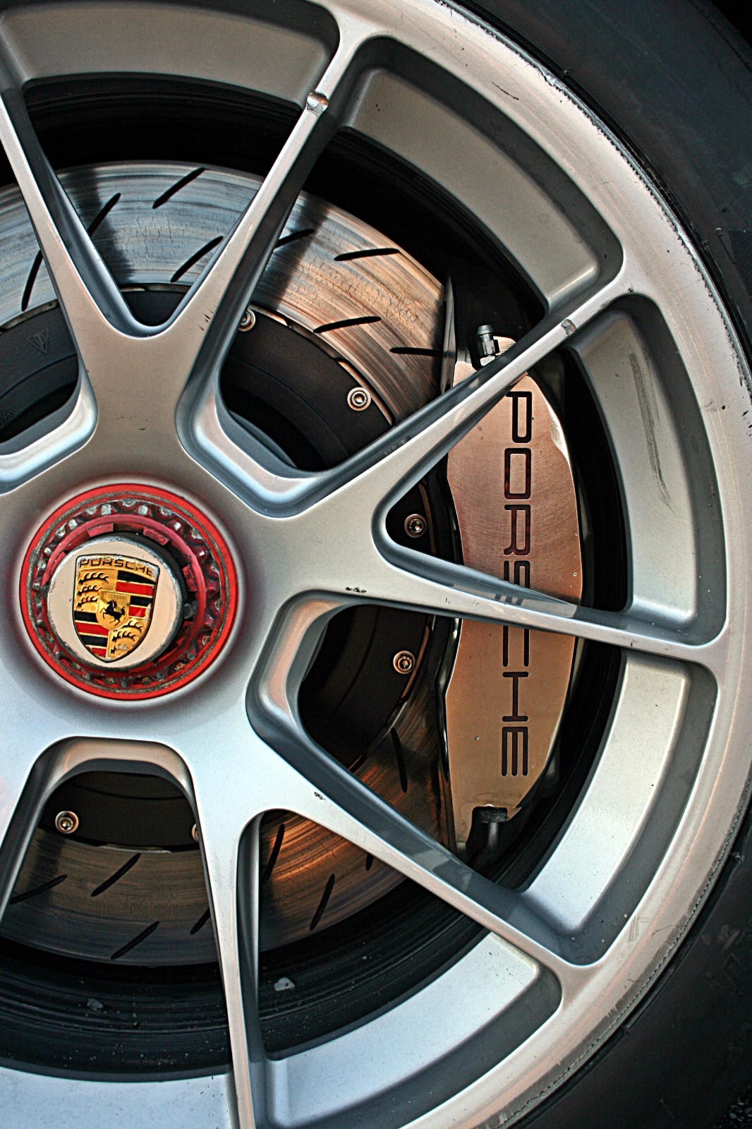 Porsche, car, race cars, street, road, rims Poster