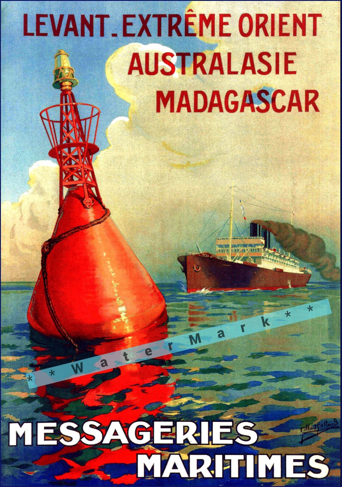 Levant Extreme Orient 1925 Australia Madagascar Vintage Poster Print Retro Art