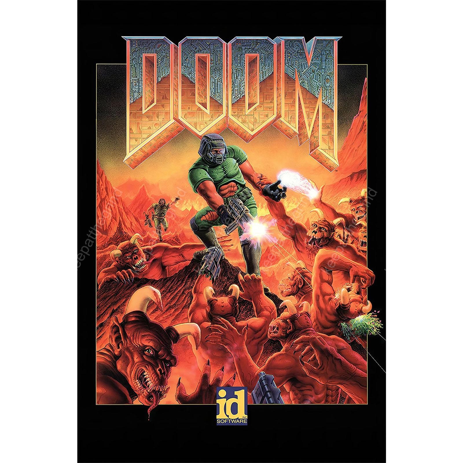 Doom Video Game Box Art Picture Poster High Quality 4×6 8×10 8.5×11 11×17 13×19