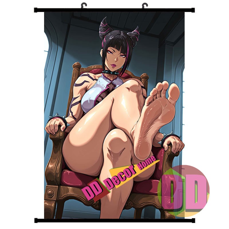 Anime GAME Print Villain Lady Feet HD Painting Wall Scroll Poster 60X90cm 001