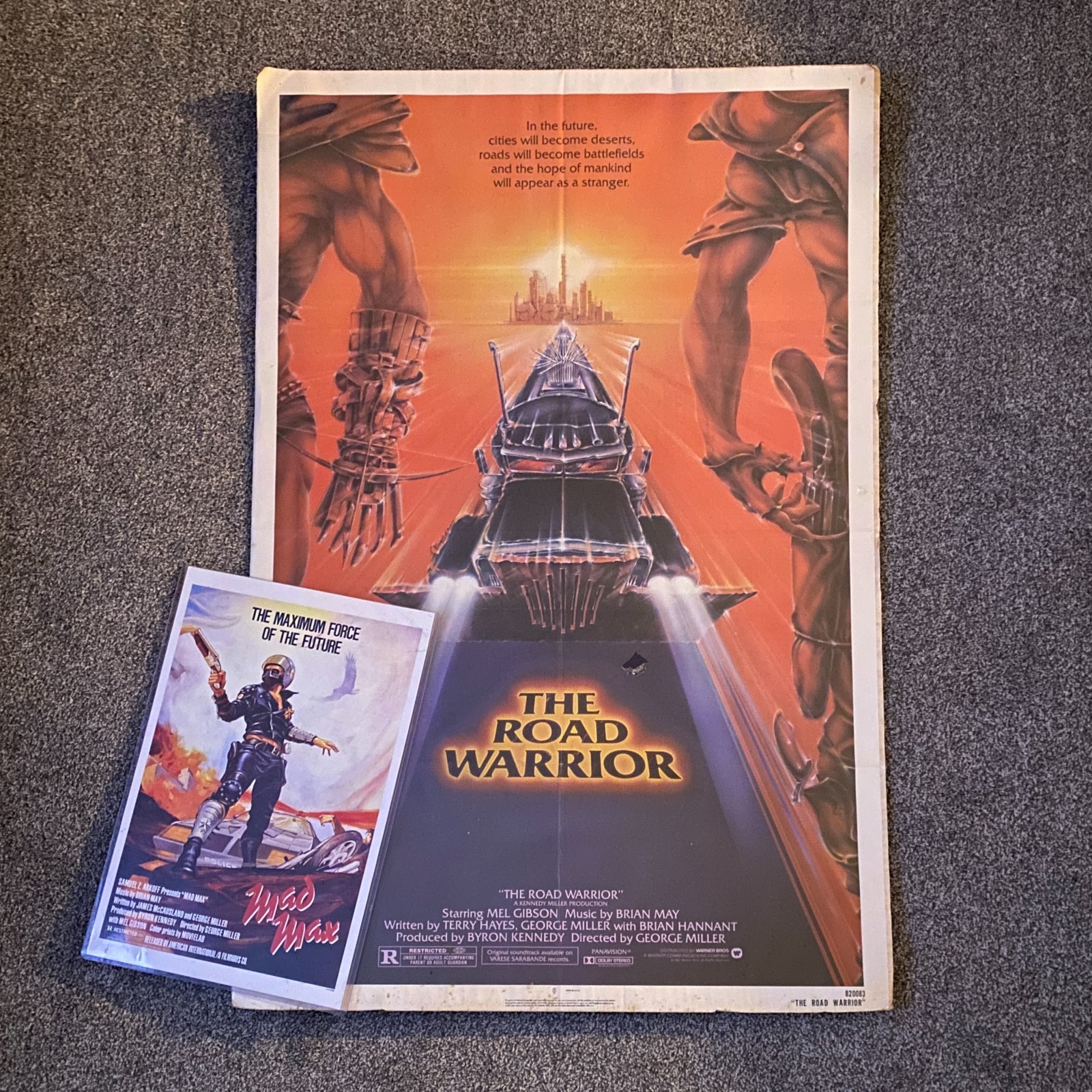 Road Warrior 1982 Original NSS One Sheet 27×41 Poster/Bonus Mad Max 11×17 Print