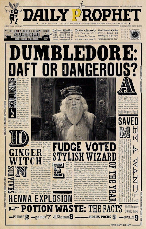 Harry Potter- The Daily Prophet ( 11″ x 17″ ) Collector’s Poster Print – B2G1F