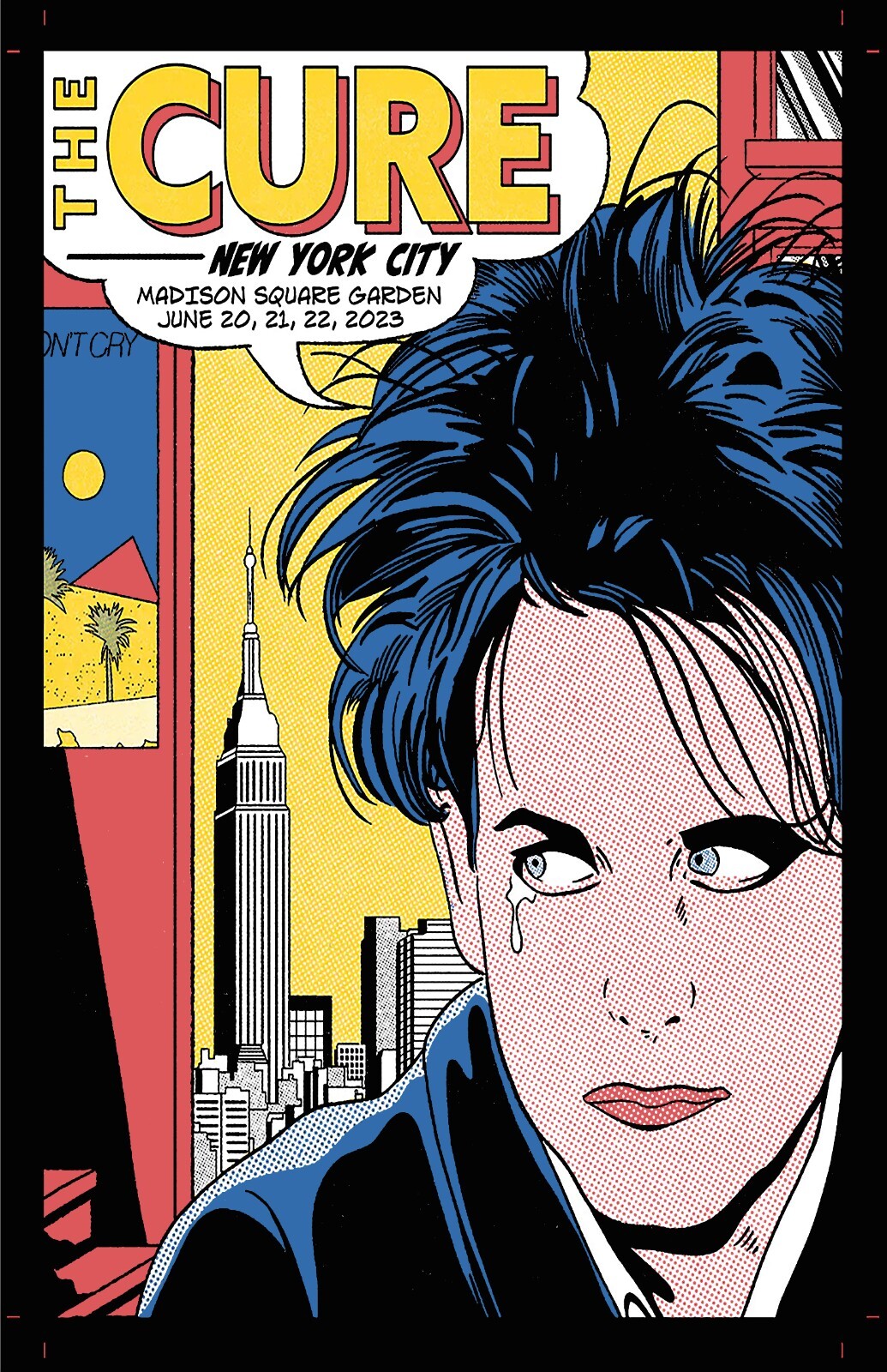The Cure New York City June 20-22, 2023 Framed Concert Poster