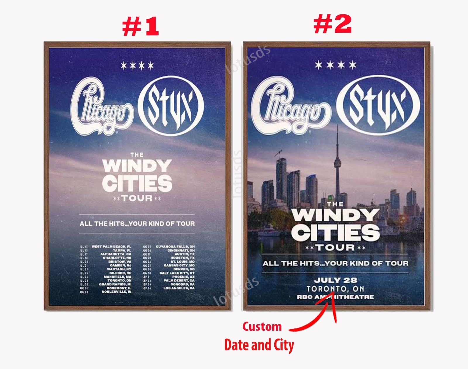 Chicago Styx 2026 North American Tour Promo Poster, Custom Tour Poster