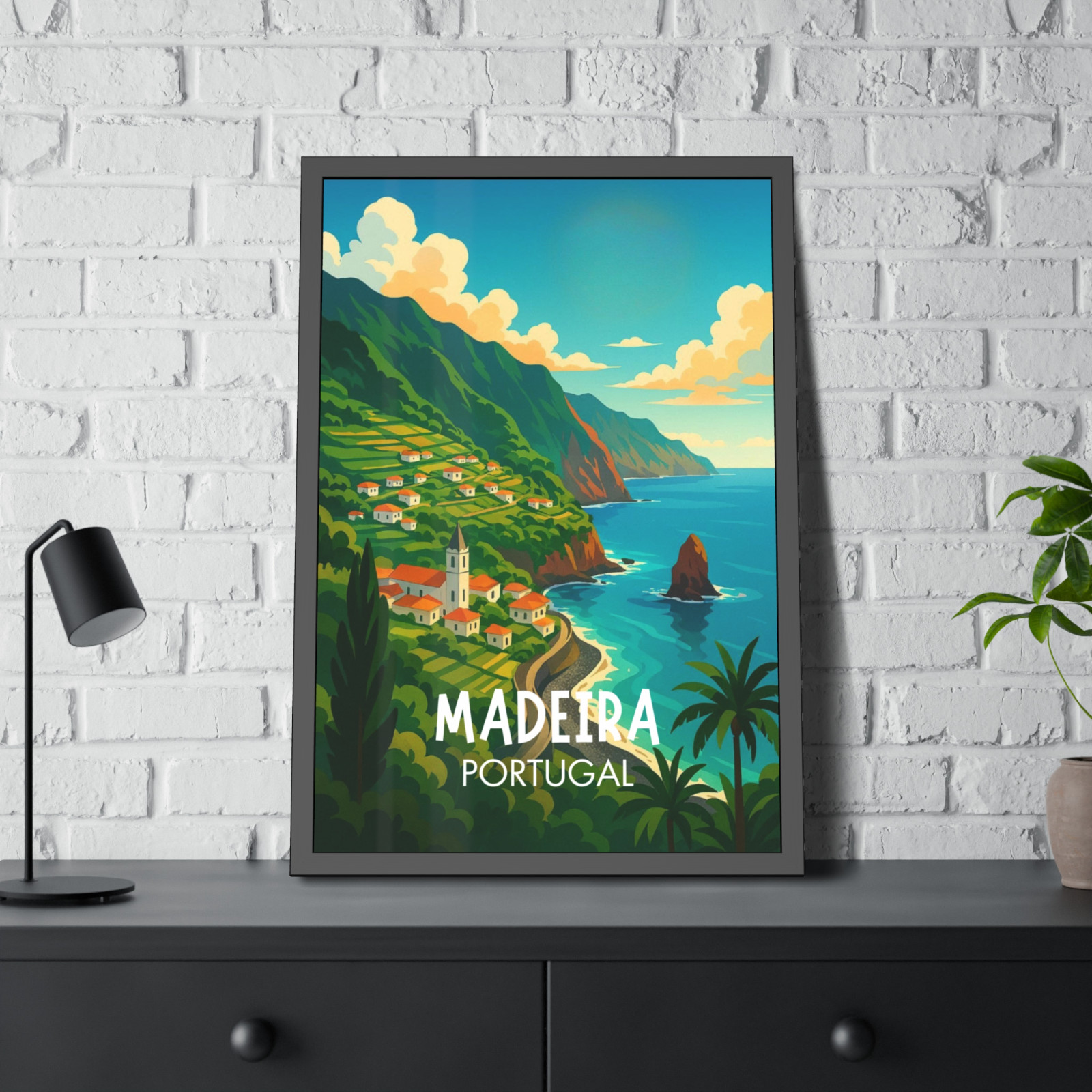 Visit Madeira Portugal Travel Poster Print Wall Art Unframed