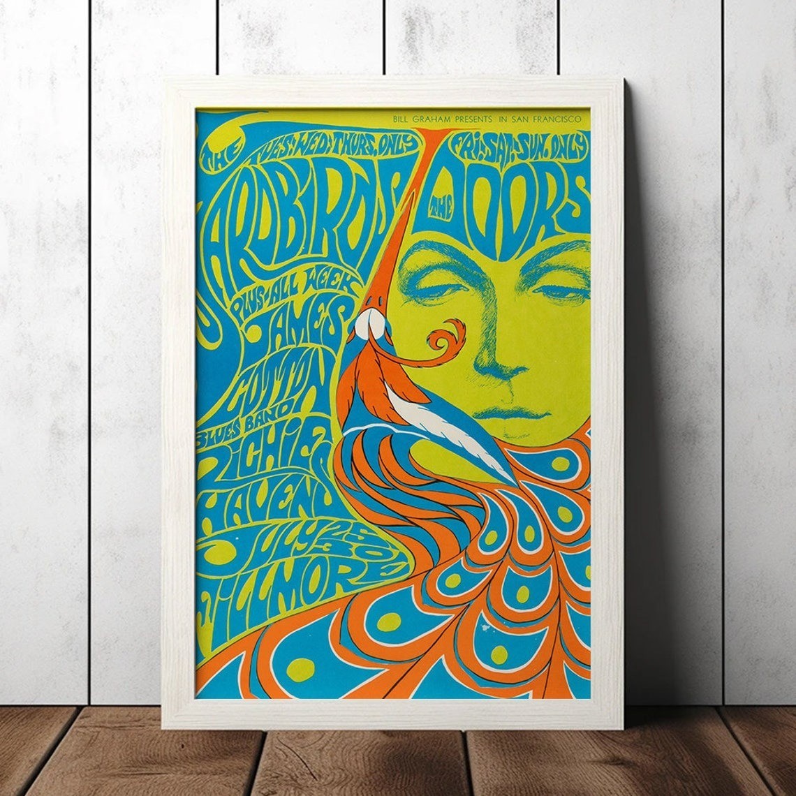 The Doors 1967 Vintage Concert Poster Unframed 24×36 Rock Music Wall Art