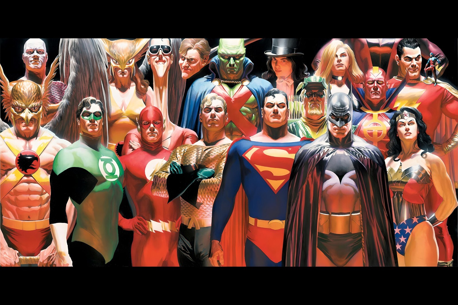 DC Heroes vinyl coated canvas Fabric Poster (24″ x 36″ approx)