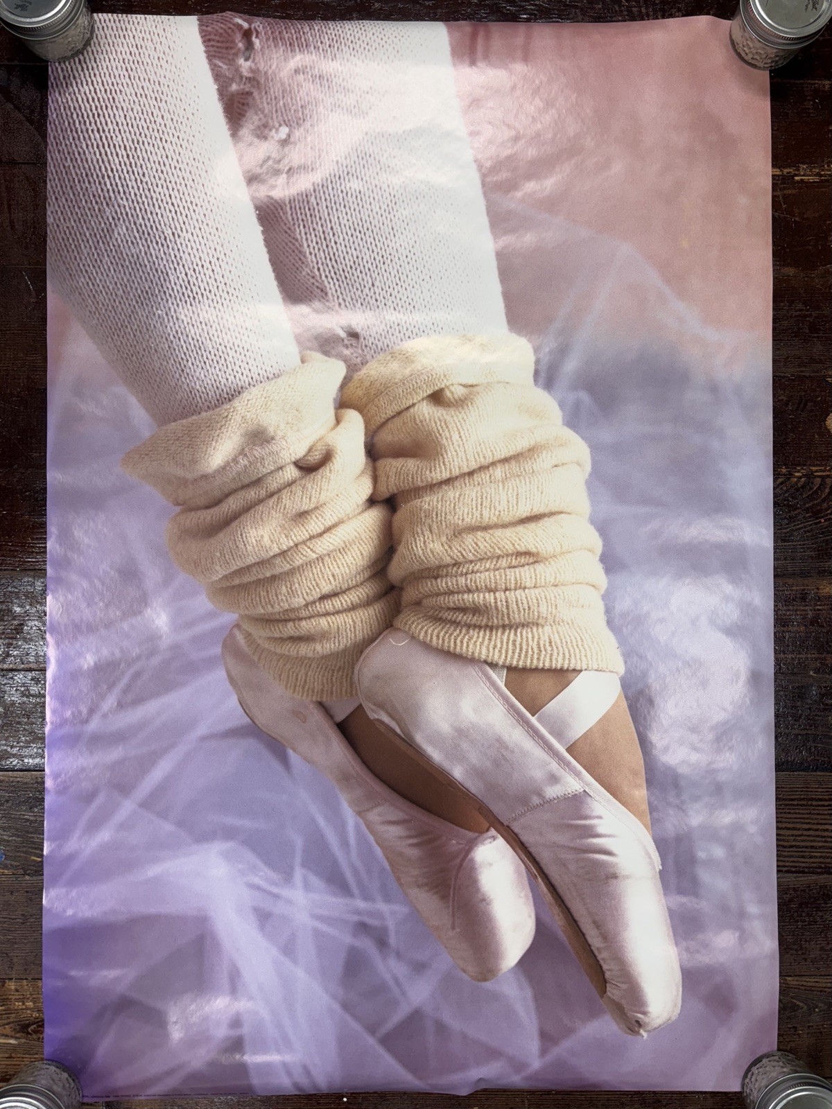 Vintage 1986 Pink Shoes – Ballet Slippers Poster 23.5×35” Rare-Printed In Spain