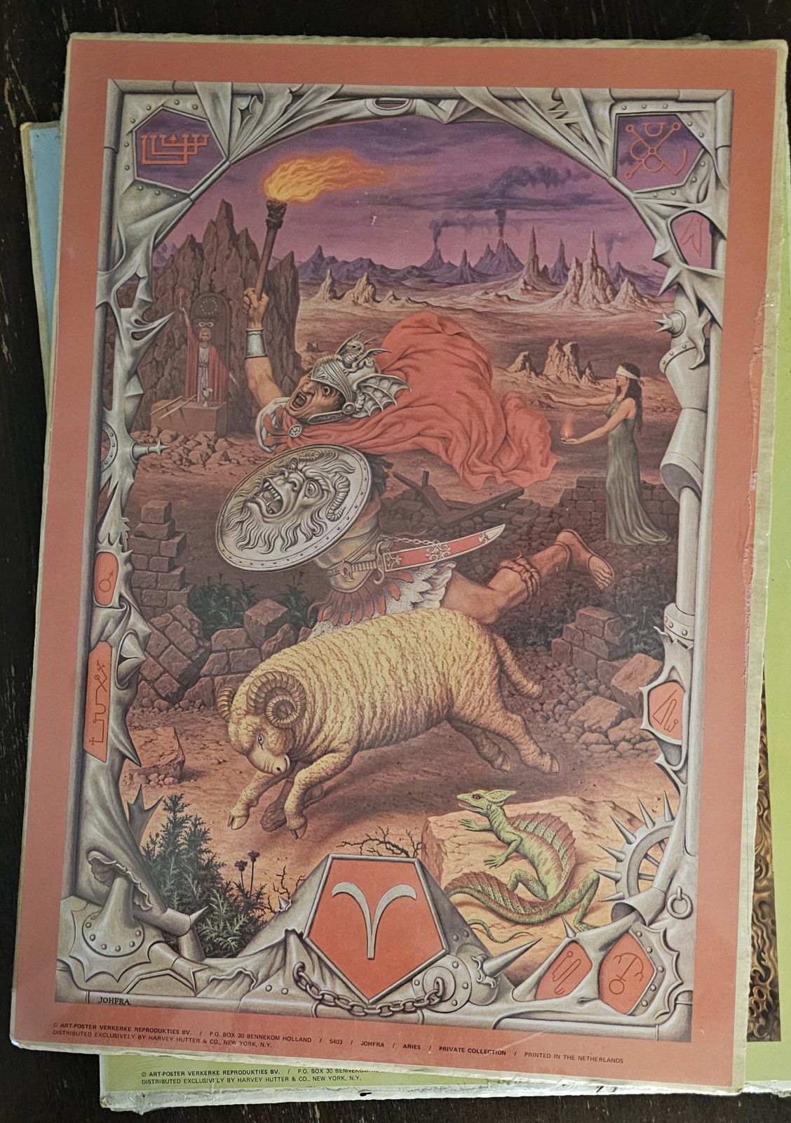 Aries the ram – 15×21 in poster by Johfra Bosschart – Verkerke poster – 1975