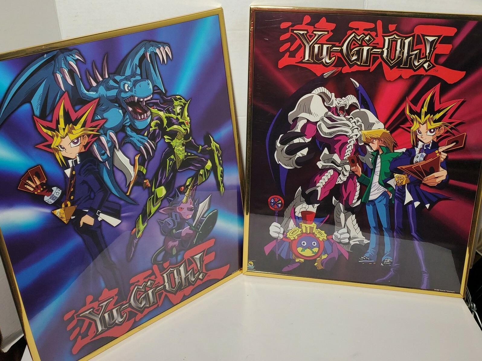 Yu-Gi-Oh! Poster Lot, 2 Framed Posters Included, Vintage, 1996, Good Condition