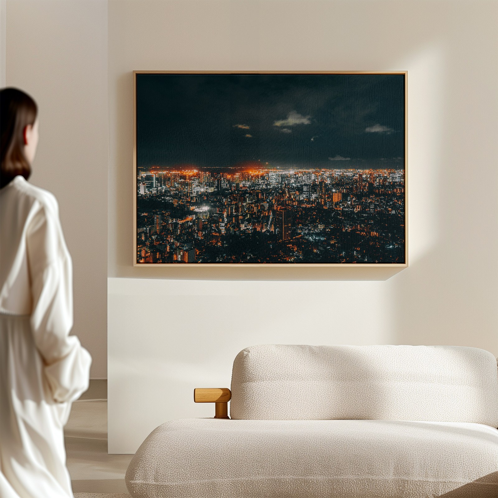 Urban Nightscape City Lights Poster Wall Art Premium Quality