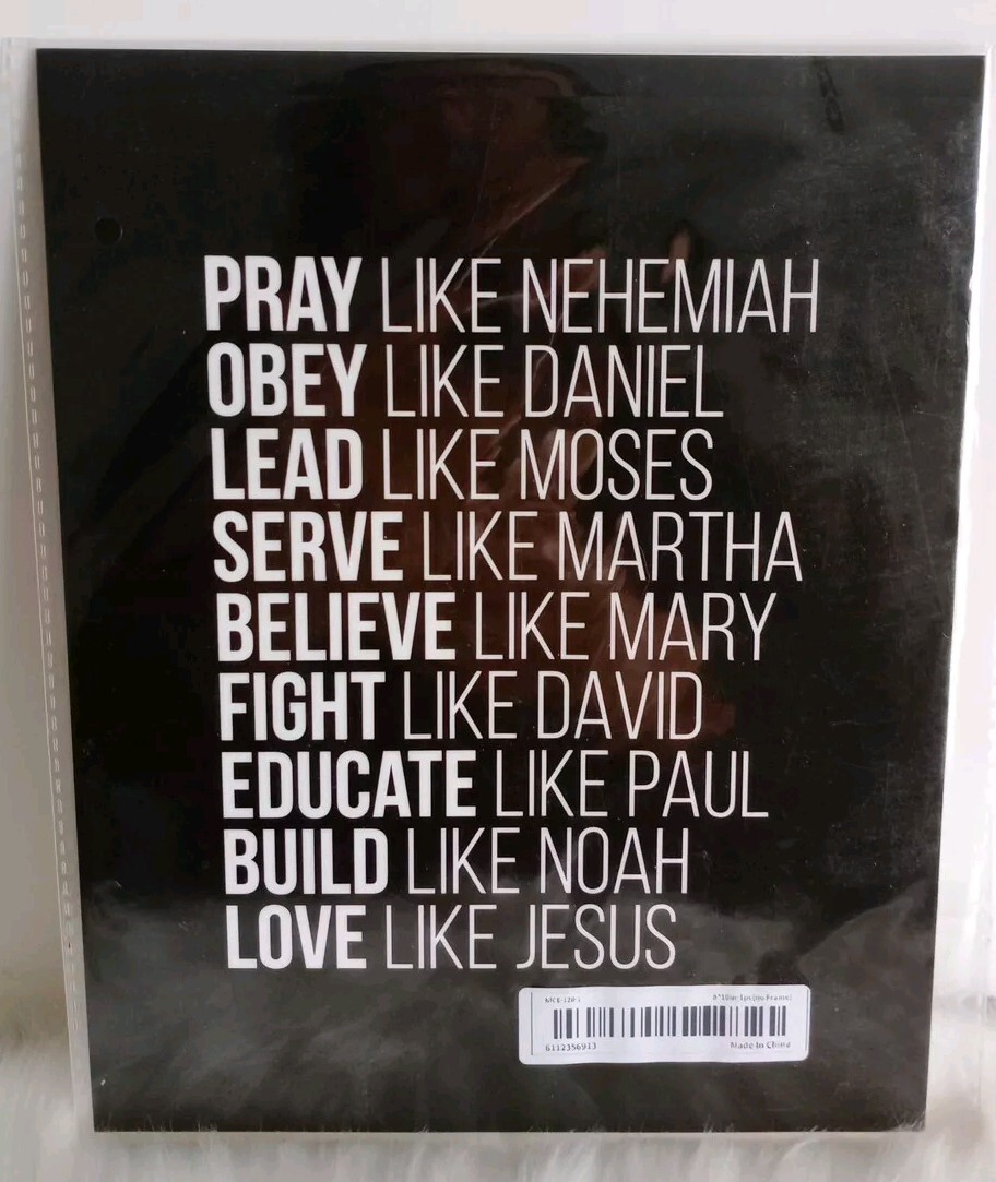 Spiritual Card Stock Print Black/White Pray Like NeHemiah…8X10 New