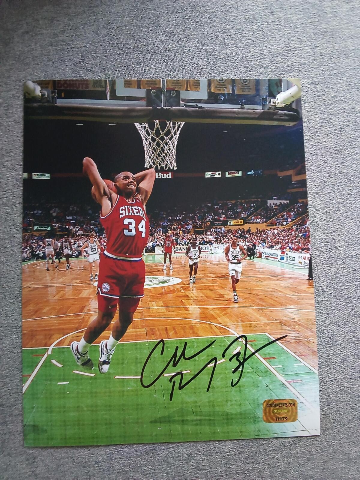 Charles Barkley Signed Autographed 8×10 Basketball Photo w/ COA