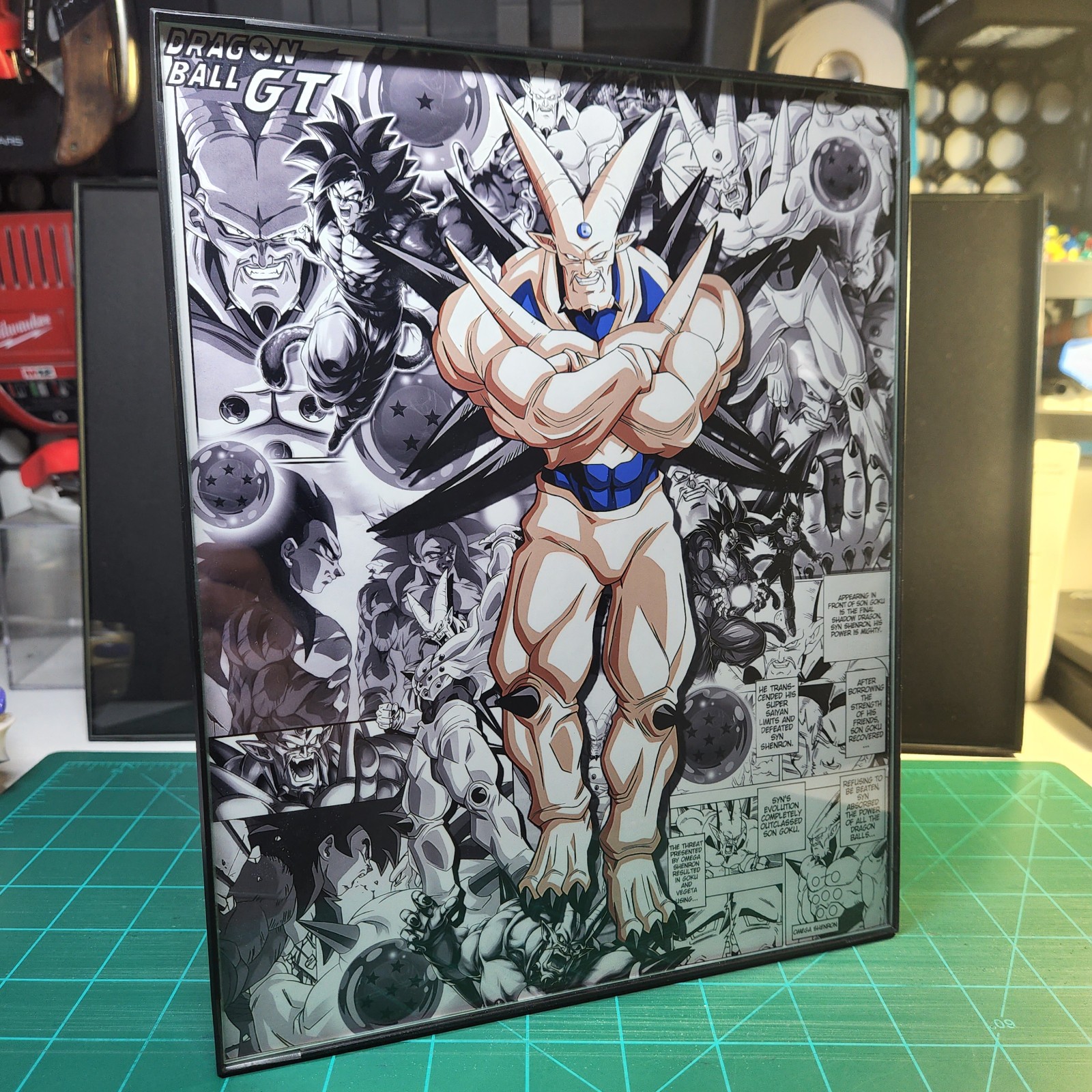 Dragonball GT Syn Shenron Glass Poster Anime Manga Wall Art (8×10 inch)- Framed