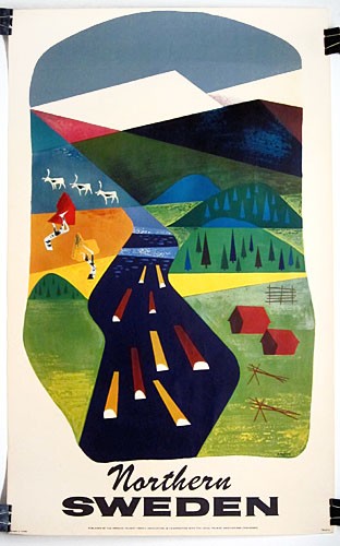 Original 1950s Poster – Northern Sweden