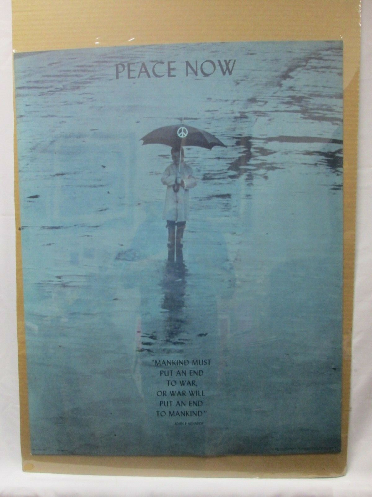 PEACE NOW LOVE JOHN F. KENNEDY QUOTE VINTAGE POSTER 1968 CNG488