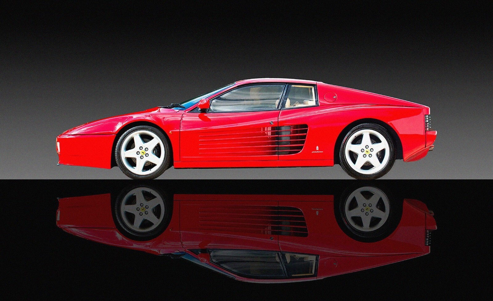 Ferrari Testarossa lamborghini 80s audio ad reprint retro style poster 11×18