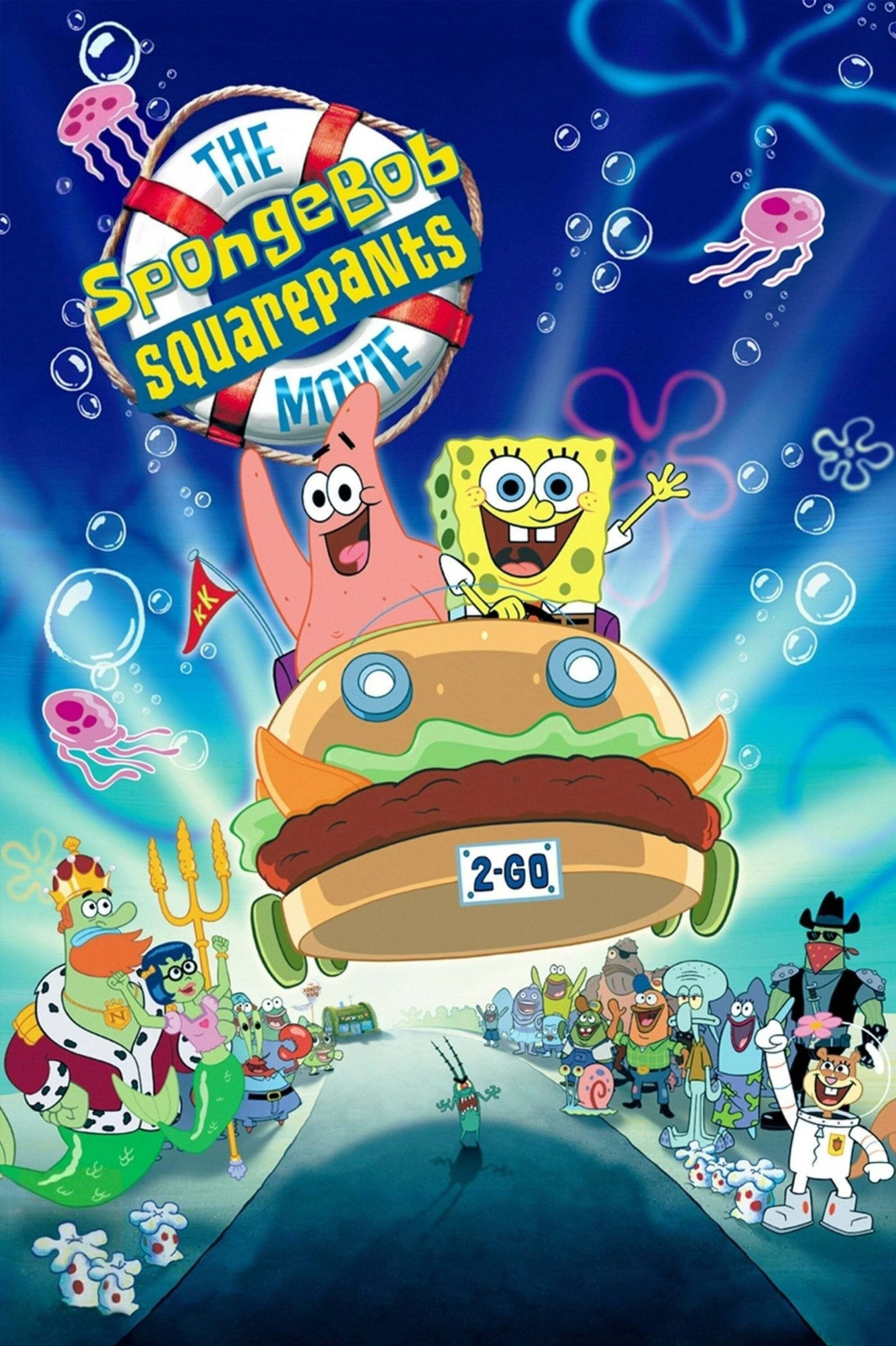 The Spongebob Squarepants Movie 2004 Movie Poster Patrick Star Sandy Cheecks