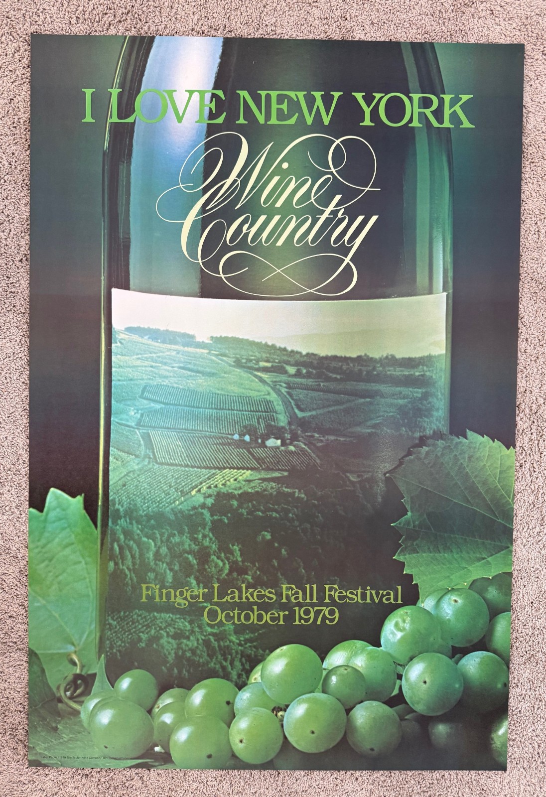 I Love NY Wine Country Poster 1979
