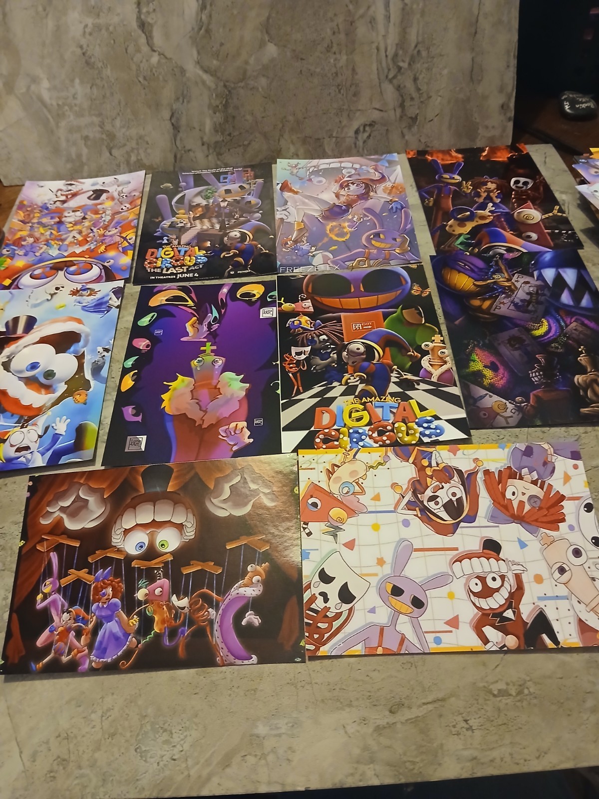 The Amazing Digital Circus Print Lot Of 10 4 X 4, 4 X 6