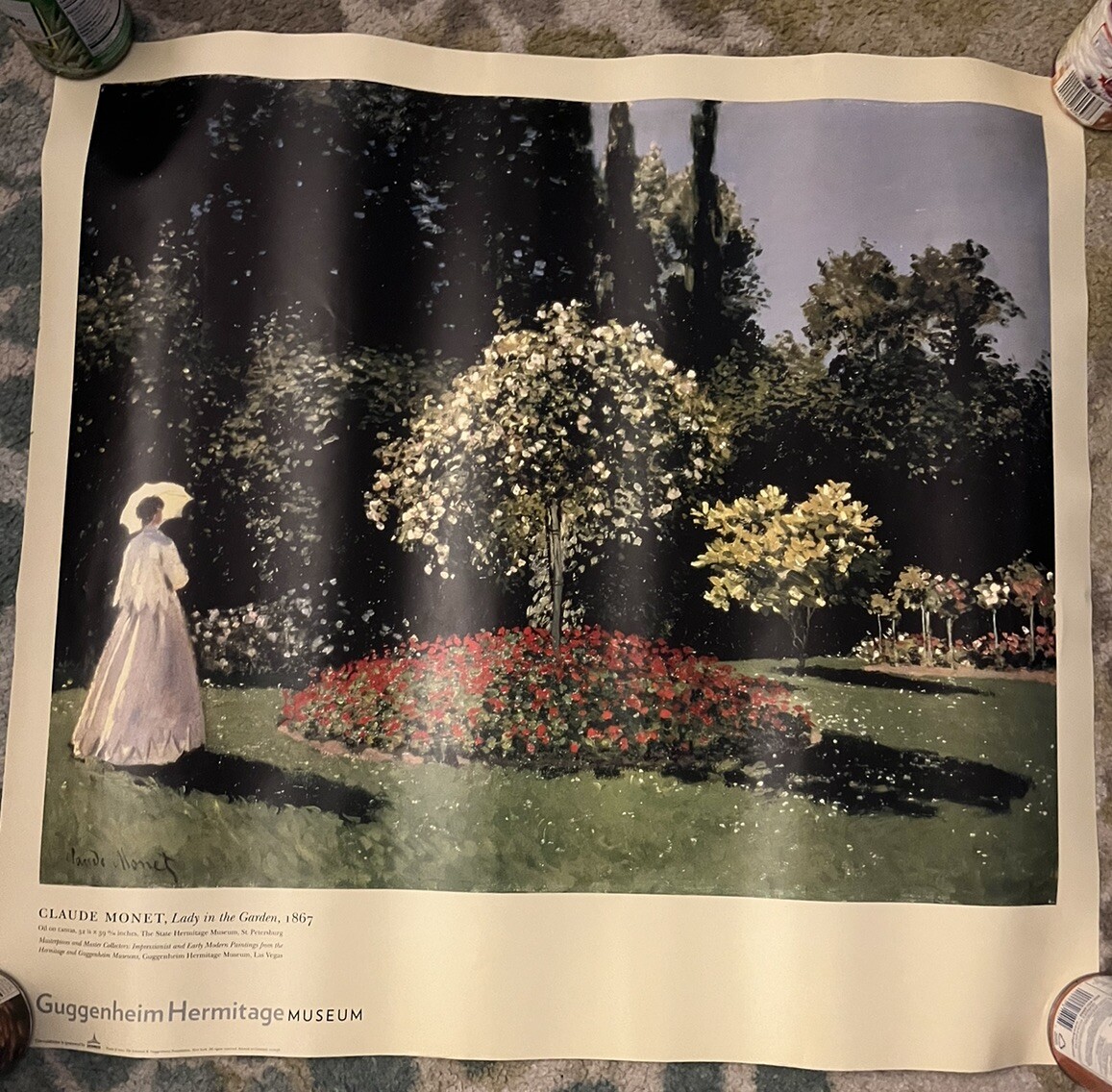28.5″ X 26.5″ Claude Monet 2001 Guggenheim Hermitage Exhibit Poster Rare